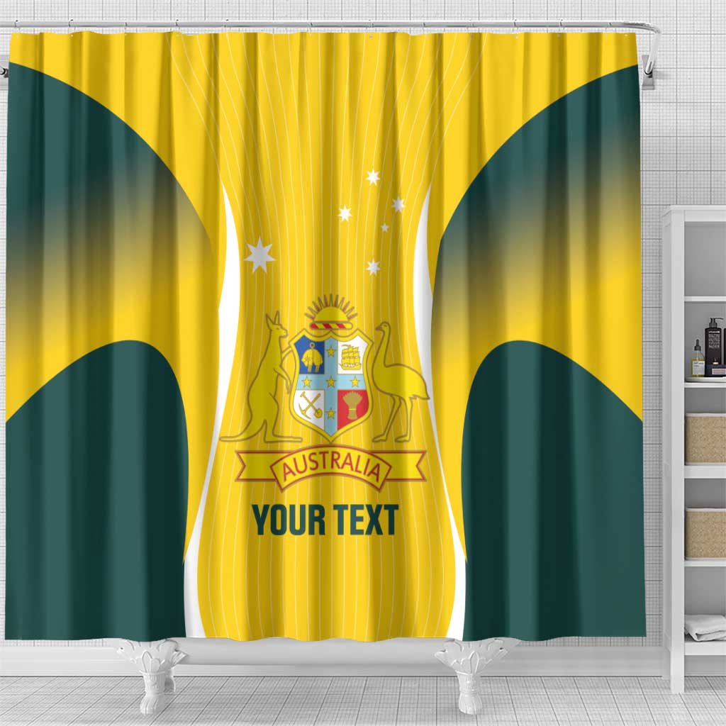 Custom Australia Cricket Shower Curtain Go Champions Aussie