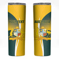 Custom Australia Cricket Skinny Tumbler Go Champions Aussie