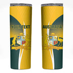 Custom Australia Cricket Skinny Tumbler Go Champions Aussie