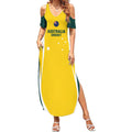 Custom Australia Cricket Summer Maxi Dress Go Champions Aussie
