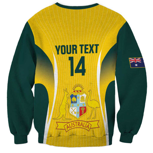 Custom Australia Cricket Sweatshirt Go Champions Aussie