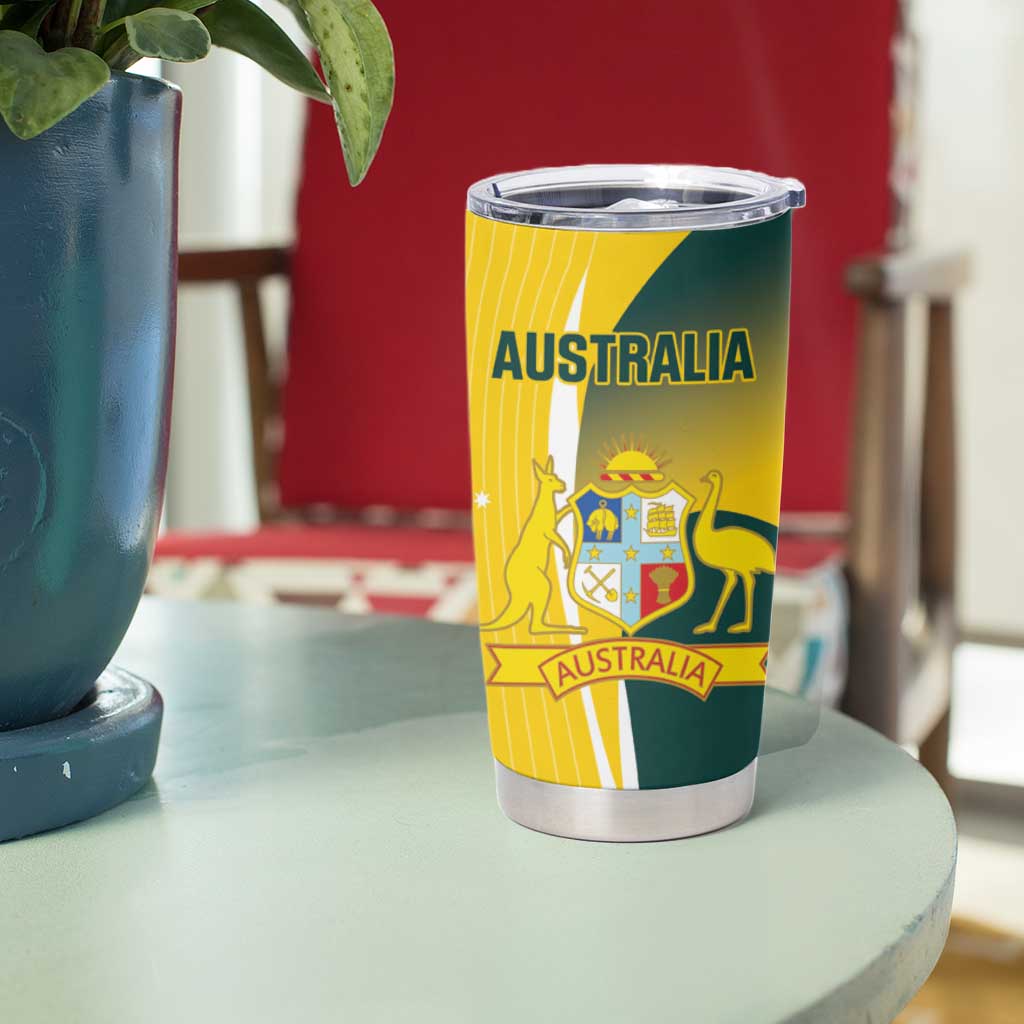 Custom Australia Cricket Tumbler Cup Go Champions Aussie