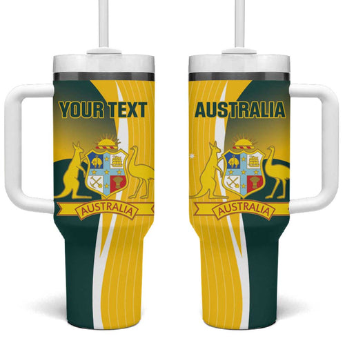 Custom Australia Cricket Tumbler With Handle Go Champions Aussie
