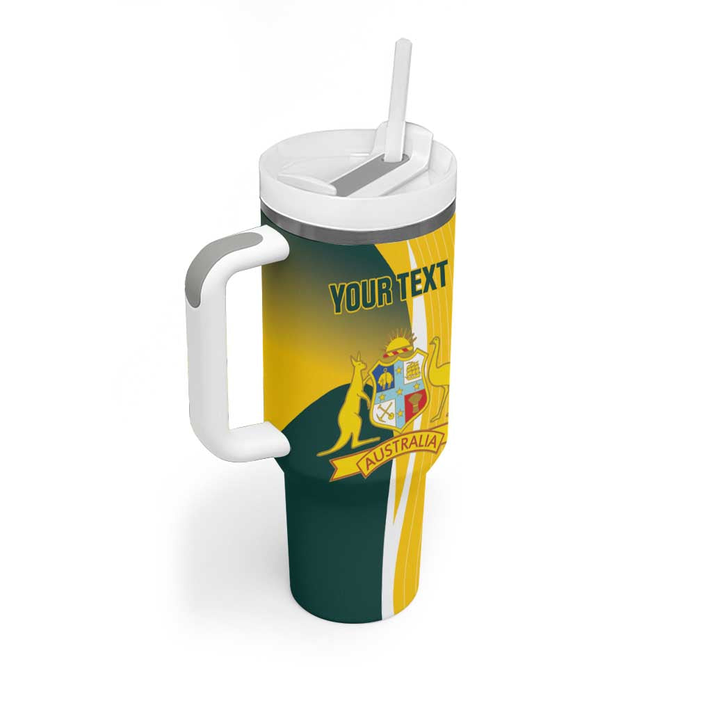 Custom Australia Cricket Tumbler With Handle Go Champions Aussie