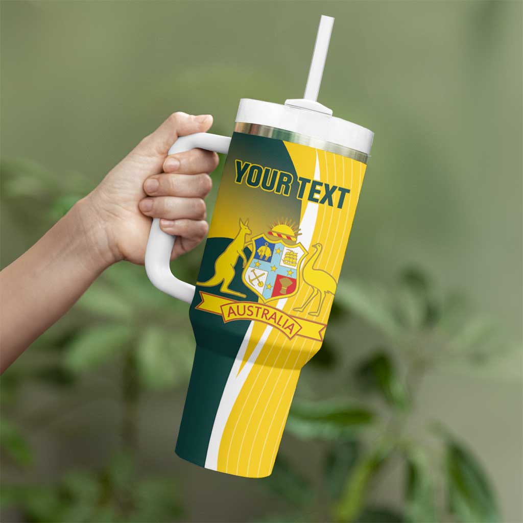 Custom Australia Cricket Tumbler With Handle Go Champions Aussie