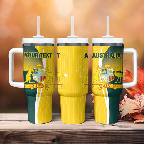 Custom Australia Cricket Tumbler With Handle Go Champions Aussie