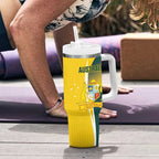 Custom Australia Cricket Tumbler With Handle Go Champions Aussie