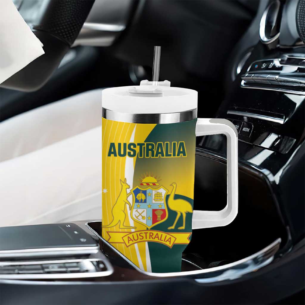 Custom Australia Cricket Tumbler With Handle Go Champions Aussie