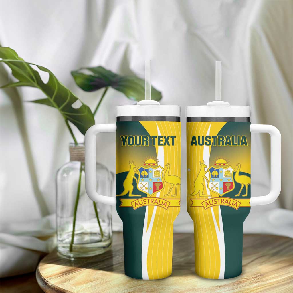 Custom Australia Cricket Tumbler With Handle Go Champions Aussie