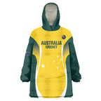 Custom Australia Cricket Wearable Blanket Hoodie Go Champions Aussie