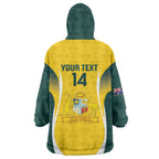 Custom Australia Cricket Wearable Blanket Hoodie Go Champions Aussie