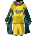 Custom Australia Cricket Wearable Blanket Hoodie Go Champions Aussie
