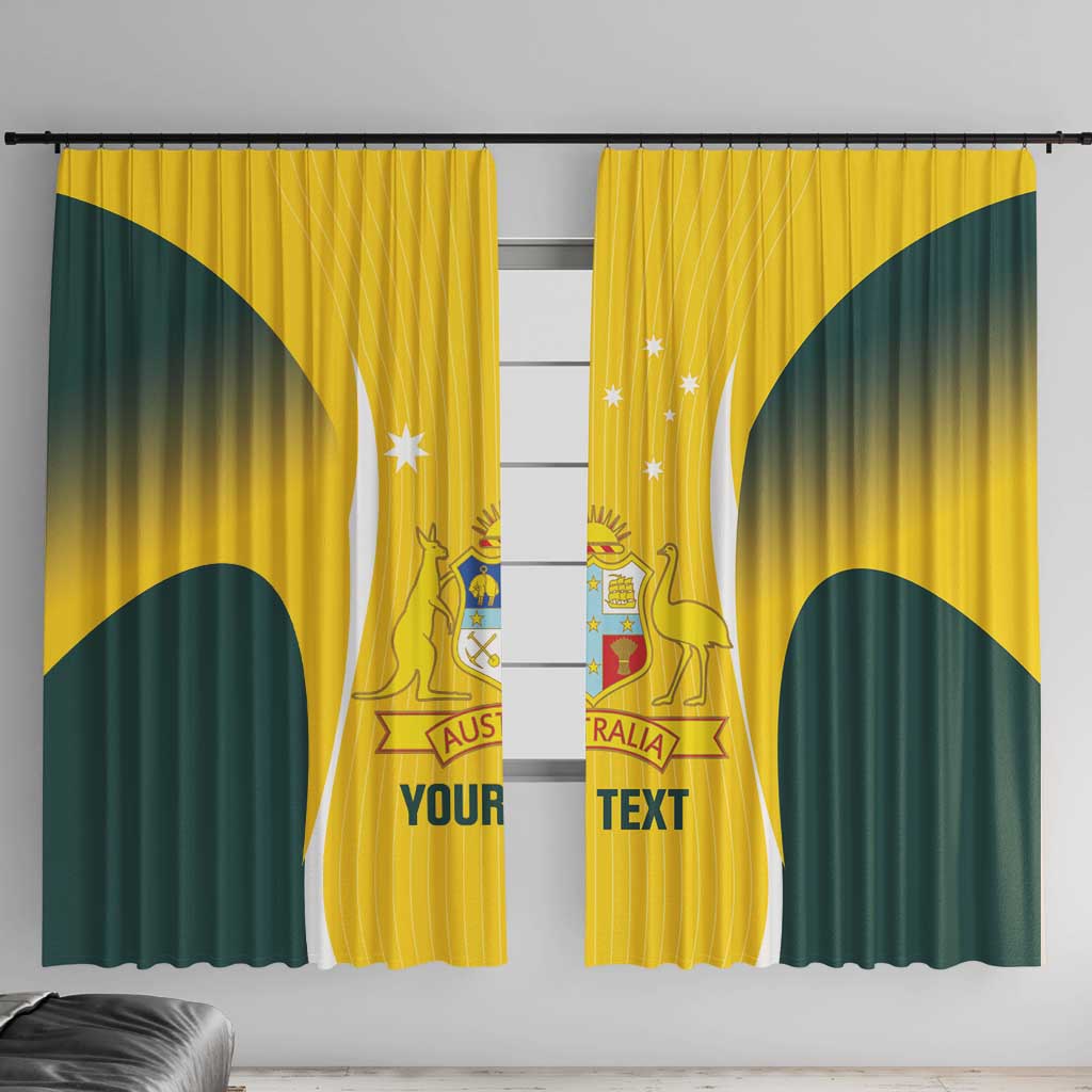 Custom Australia Cricket Window Curtain Go Champions Aussie