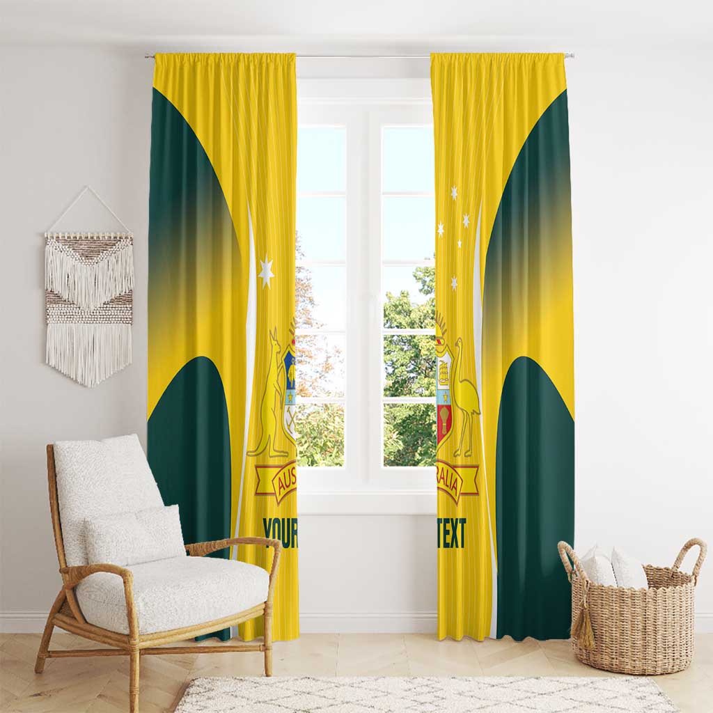 Custom Australia Cricket Window Curtain Go Champions Aussie