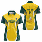 Custom Australia Cricket Women Polo Shirt Go Champions Aussie