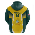 Custom Australia Cricket Zip Hoodie Go Champions Aussie