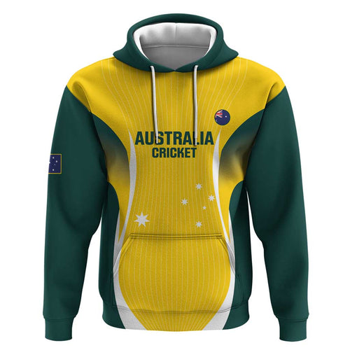 Custom Australia Cricket Zip Hoodie Go Champions Aussie