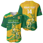 Custom Australia Soccer Baseball Jersey 2025 Go Matildas Marble Grunge Style