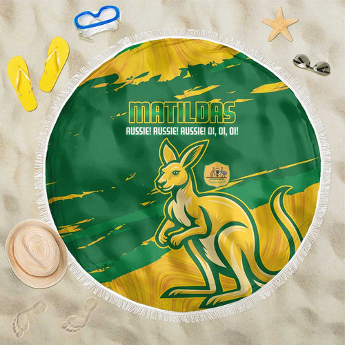 Australia Soccer Beach Blanket 2025 Go Matildas Marble Grunge Style