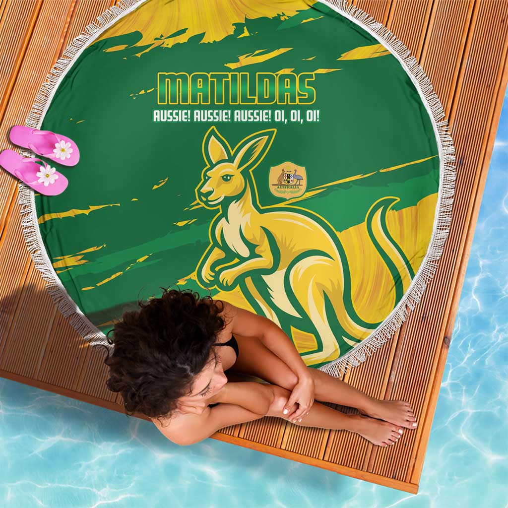 Australia Soccer Beach Blanket 2025 Go Matildas Marble Grunge Style