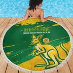 Australia Soccer Beach Blanket 2025 Go Matildas Marble Grunge Style