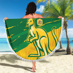 Australia Soccer Beach Blanket 2025 Go Matildas Marble Grunge Style