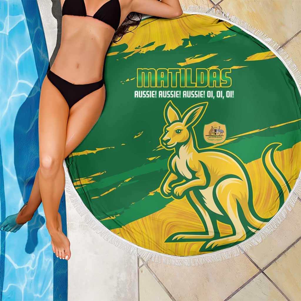 Australia Soccer Beach Blanket 2025 Go Matildas Marble Grunge Style