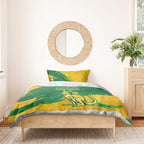 Australia Soccer Bedding Set 2025 Go Matildas Marble Grunge Style