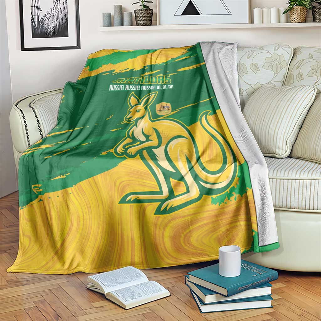 Australia Soccer Blanket 2025 Go Matildas Marble Grunge Style