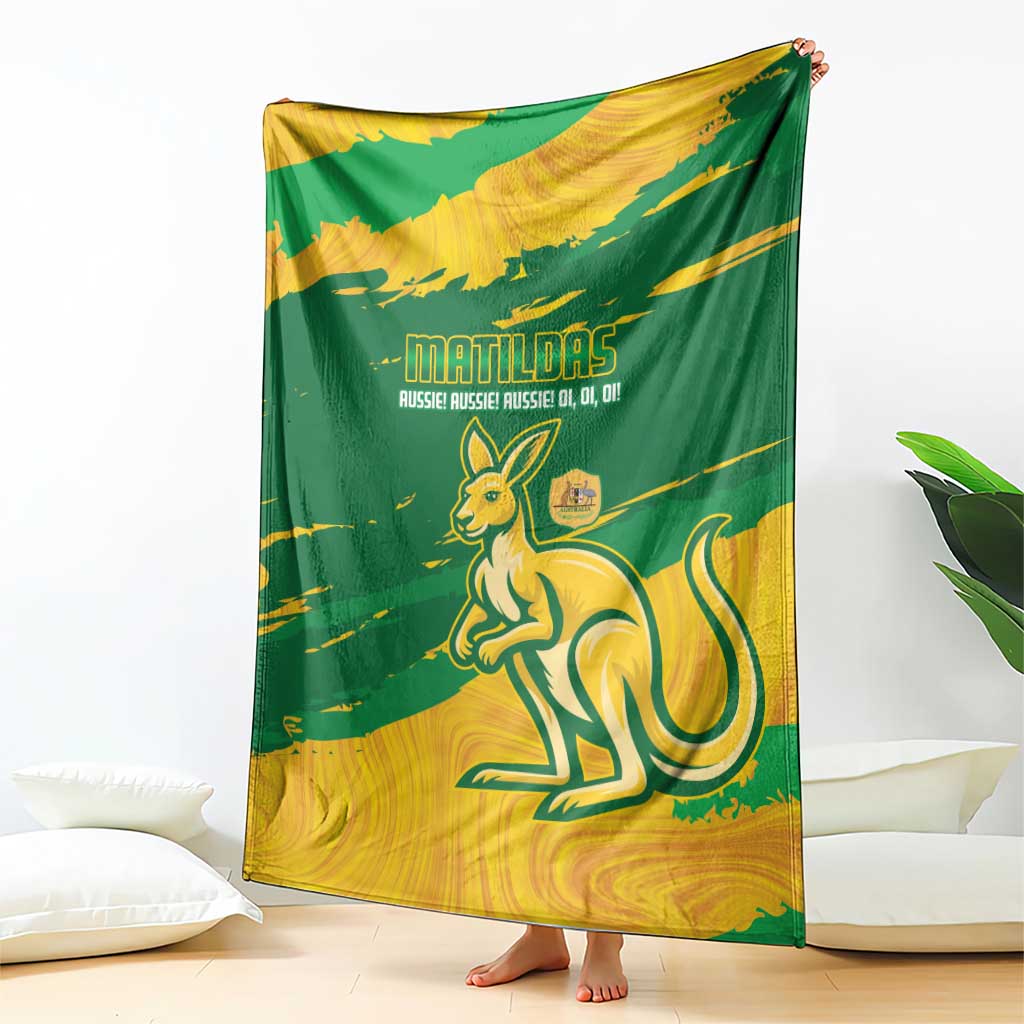 Australia Soccer Blanket 2025 Go Matildas Marble Grunge Style