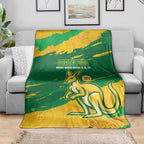 Australia Soccer Blanket 2025 Go Matildas Marble Grunge Style