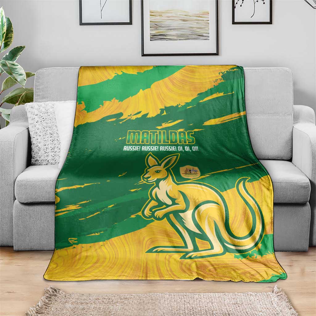 Australia Soccer Blanket 2025 Go Matildas Marble Grunge Style