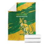 Australia Soccer Blanket 2025 Go Matildas Marble Grunge Style