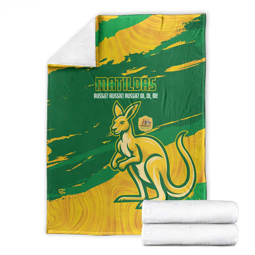 Australia Soccer Blanket 2025 Go Matildas Marble Grunge Style