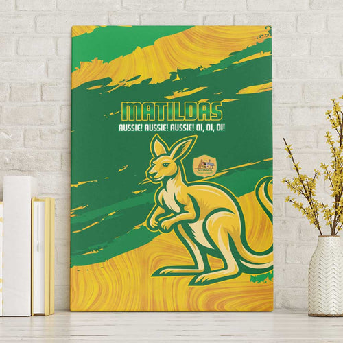 Australia Soccer Canvas Wall Art 2025 Go Matildas Marble Grunge Style