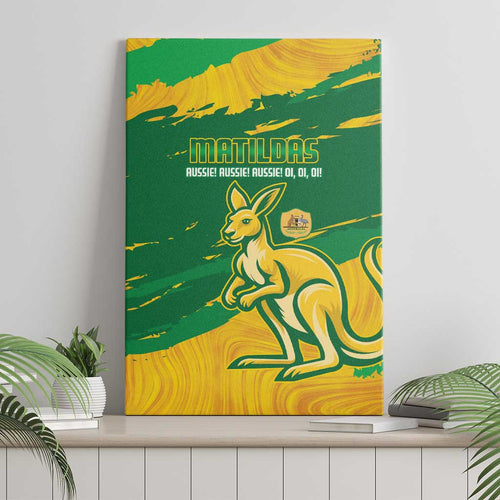 Australia Soccer Canvas Wall Art 2025 Go Matildas Marble Grunge Style