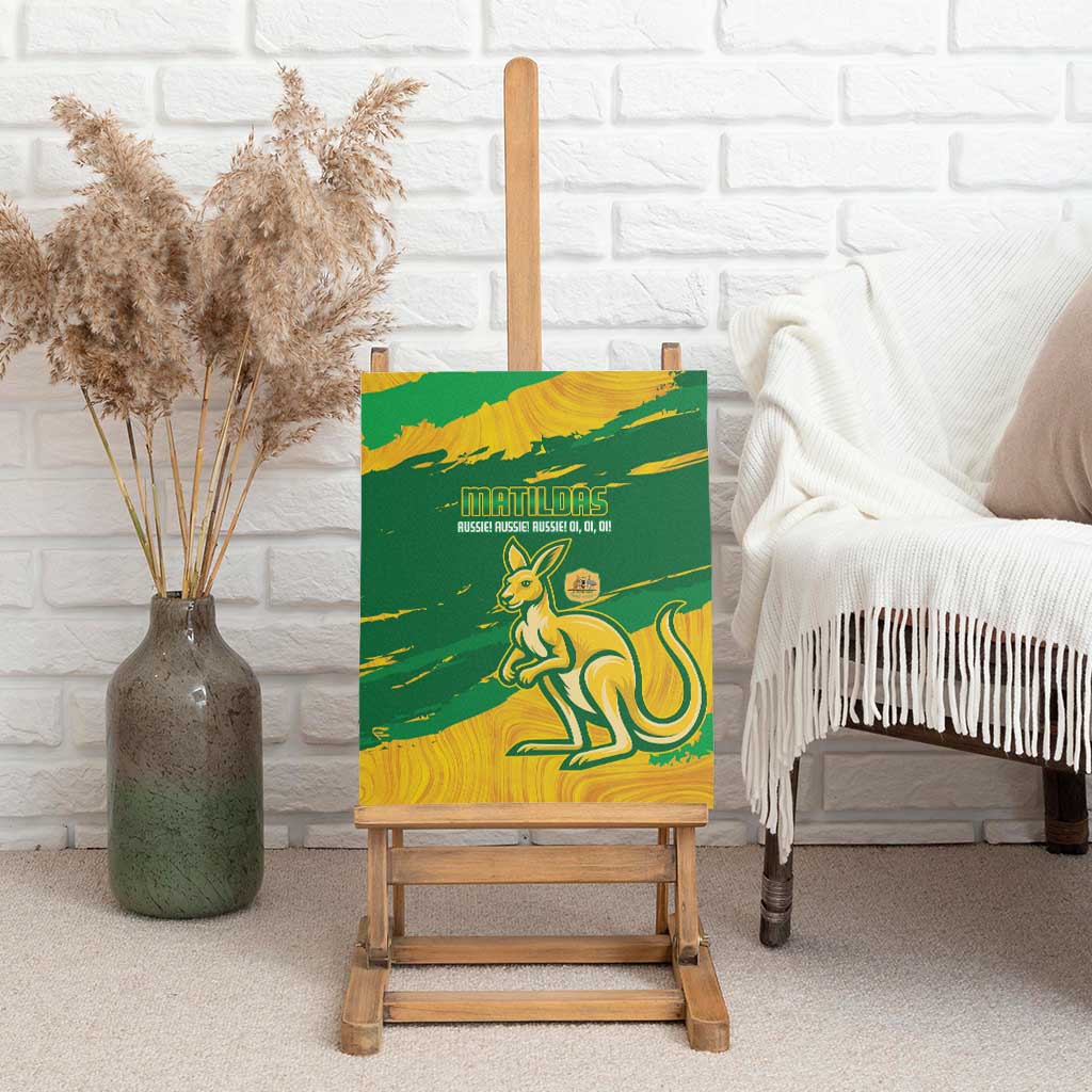Australia Soccer Canvas Wall Art 2025 Go Matildas Marble Grunge Style