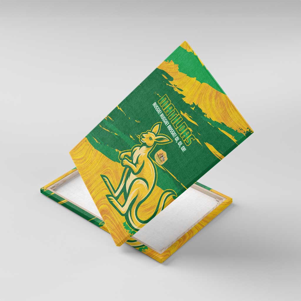 Australia Soccer Canvas Wall Art 2025 Go Matildas Marble Grunge Style