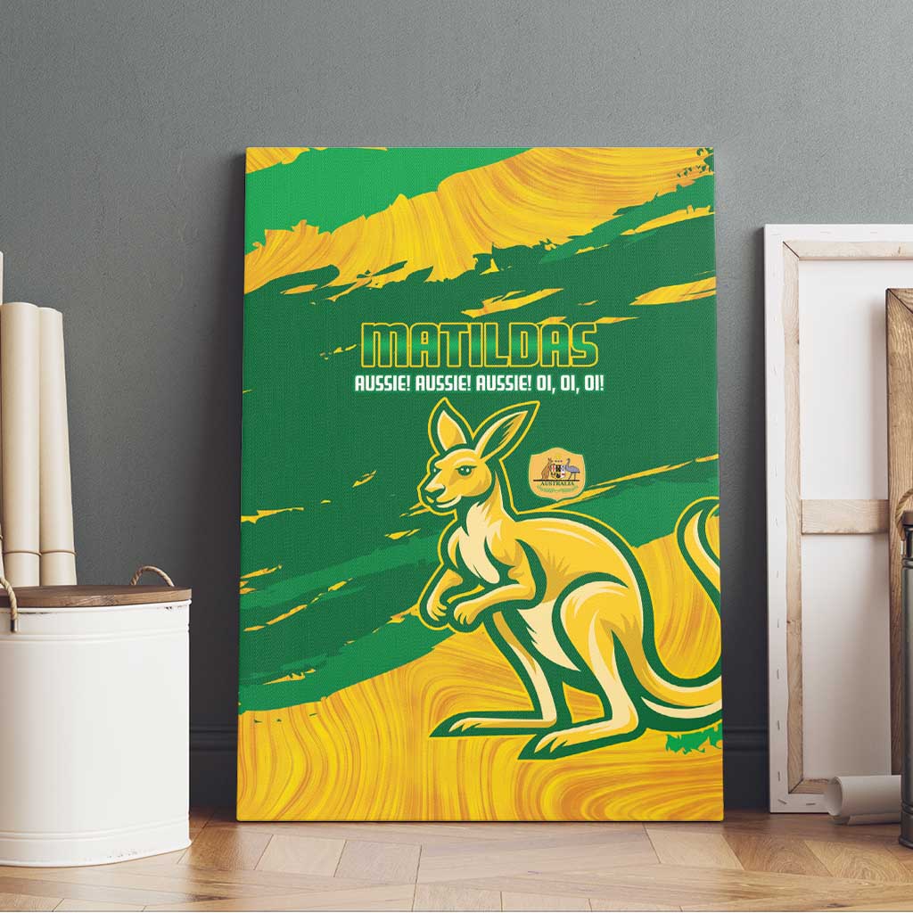 Australia Soccer Canvas Wall Art 2025 Go Matildas Marble Grunge Style