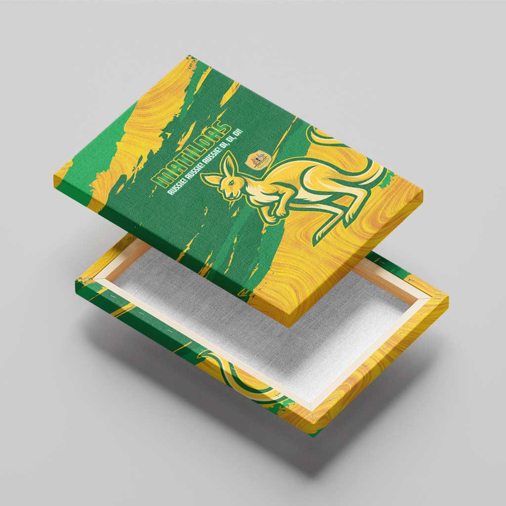 Australia Soccer Canvas Wall Art 2025 Go Matildas Marble Grunge Style