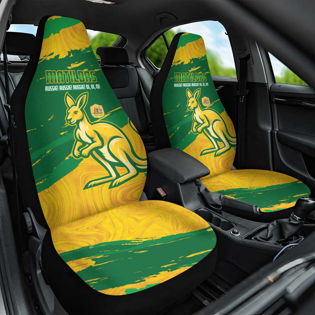 Australia Soccer Car Seat Cover 2025 Go Matildas Marble Grunge Style