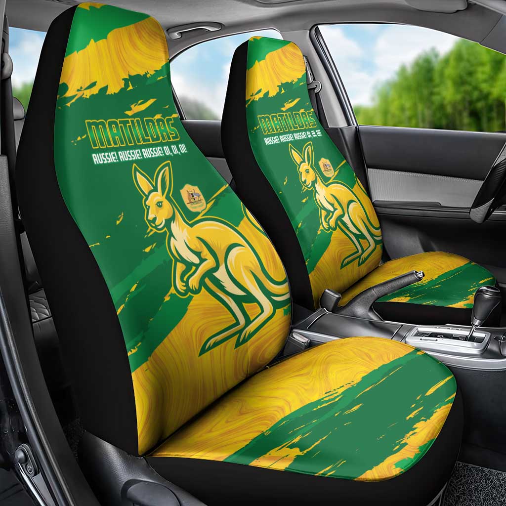 Australia Soccer Car Seat Cover 2025 Go Matildas Marble Grunge Style