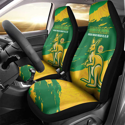 Australia Soccer Car Seat Cover 2025 Go Matildas Marble Grunge Style