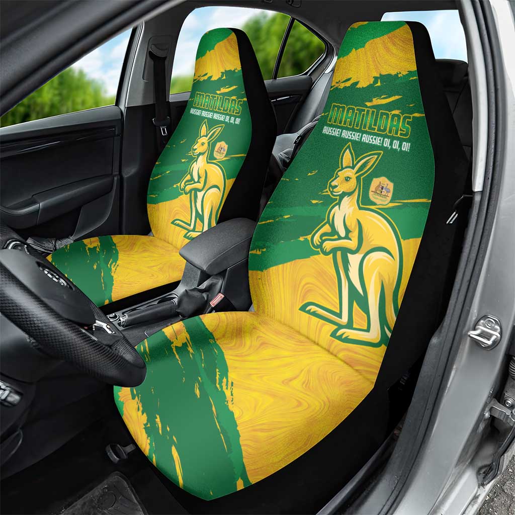 Australia Soccer Car Seat Cover 2025 Go Matildas Marble Grunge Style