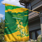 Australia Soccer Garden Flag 2025 Go Matildas Marble Grunge Style