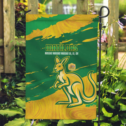 Australia Soccer Garden Flag 2025 Go Matildas Marble Grunge Style