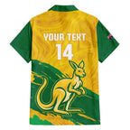 Custom Australia Soccer Hawaiian Shirt 2025 Go Matildas Marble Grunge Style