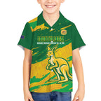 Custom Australia Soccer Hawaiian Shirt 2025 Go Matildas Marble Grunge Style