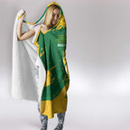 Australia Soccer Hooded Blanket 2025 Go Matildas Marble Grunge Style