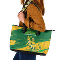 Australia Soccer Leather Tote Bag 2025 Go Matildas Marble Grunge Style